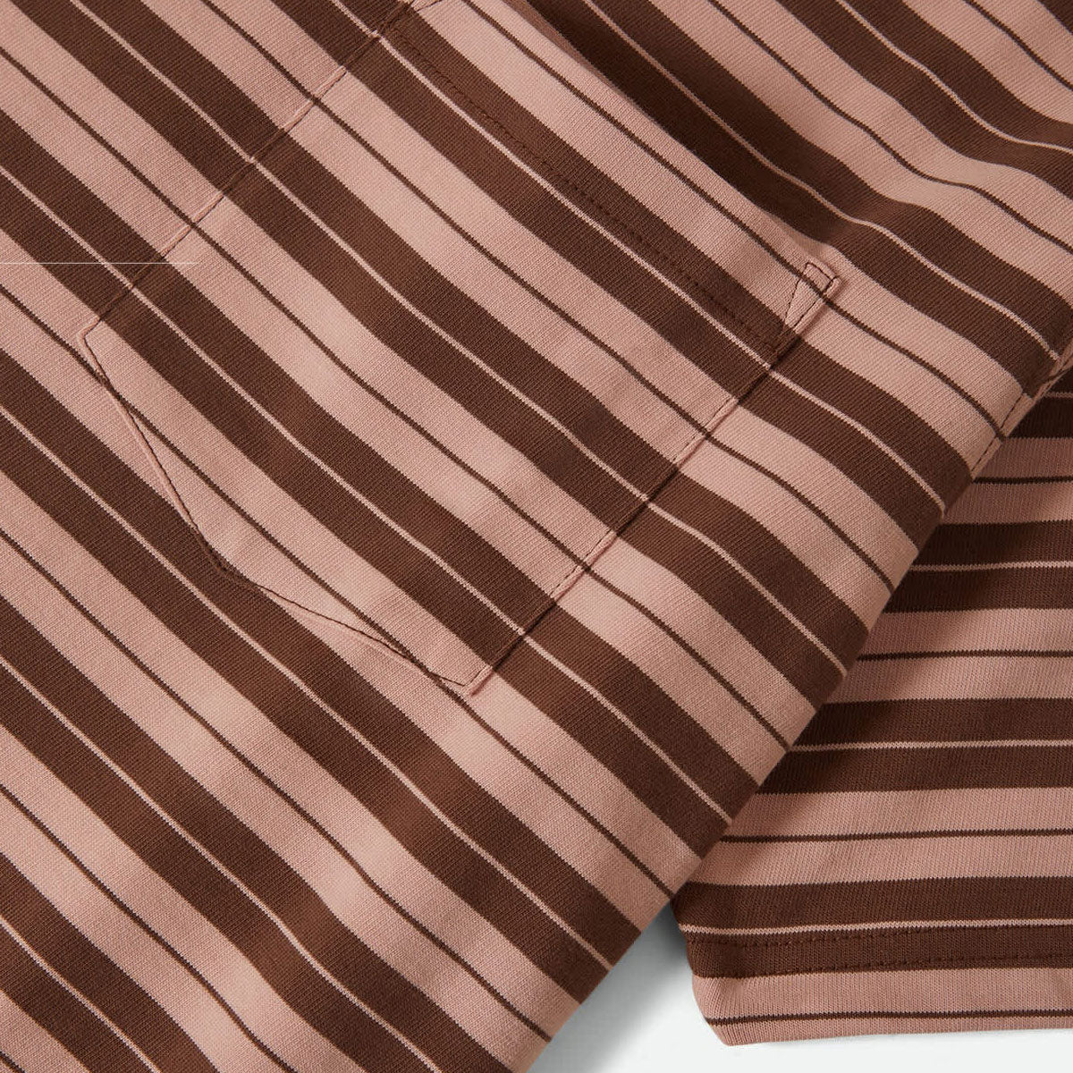 Brixton Nova Stripe Pocket T-Shirt - Pinecone Brown/Silver Pink Worn Wash image 2