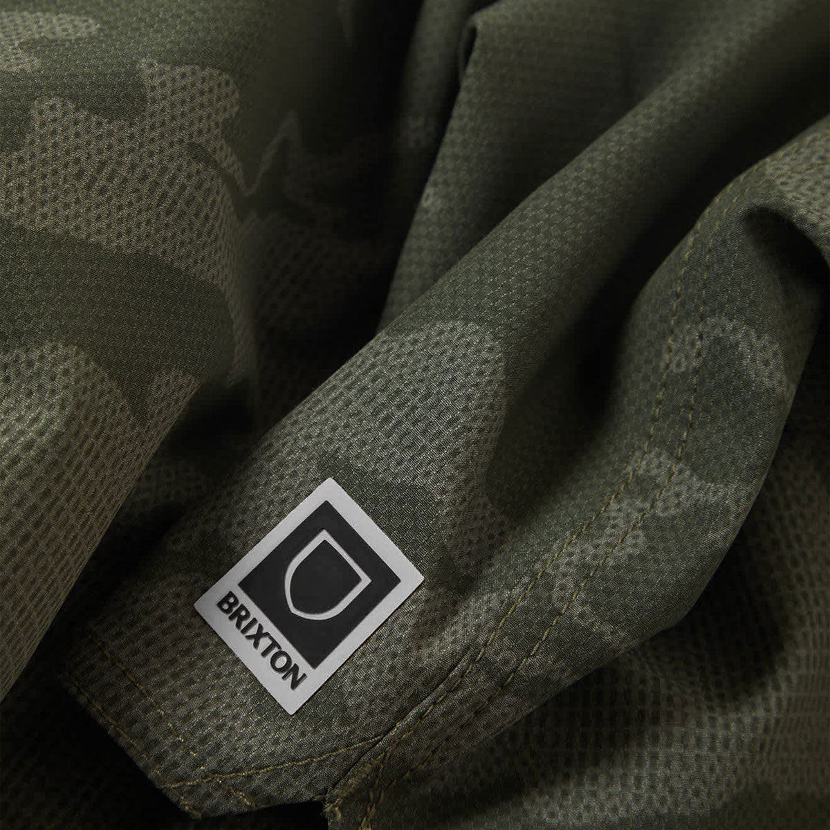 Brixton Journey Active Shorts - Olive Tiger Camo image 5