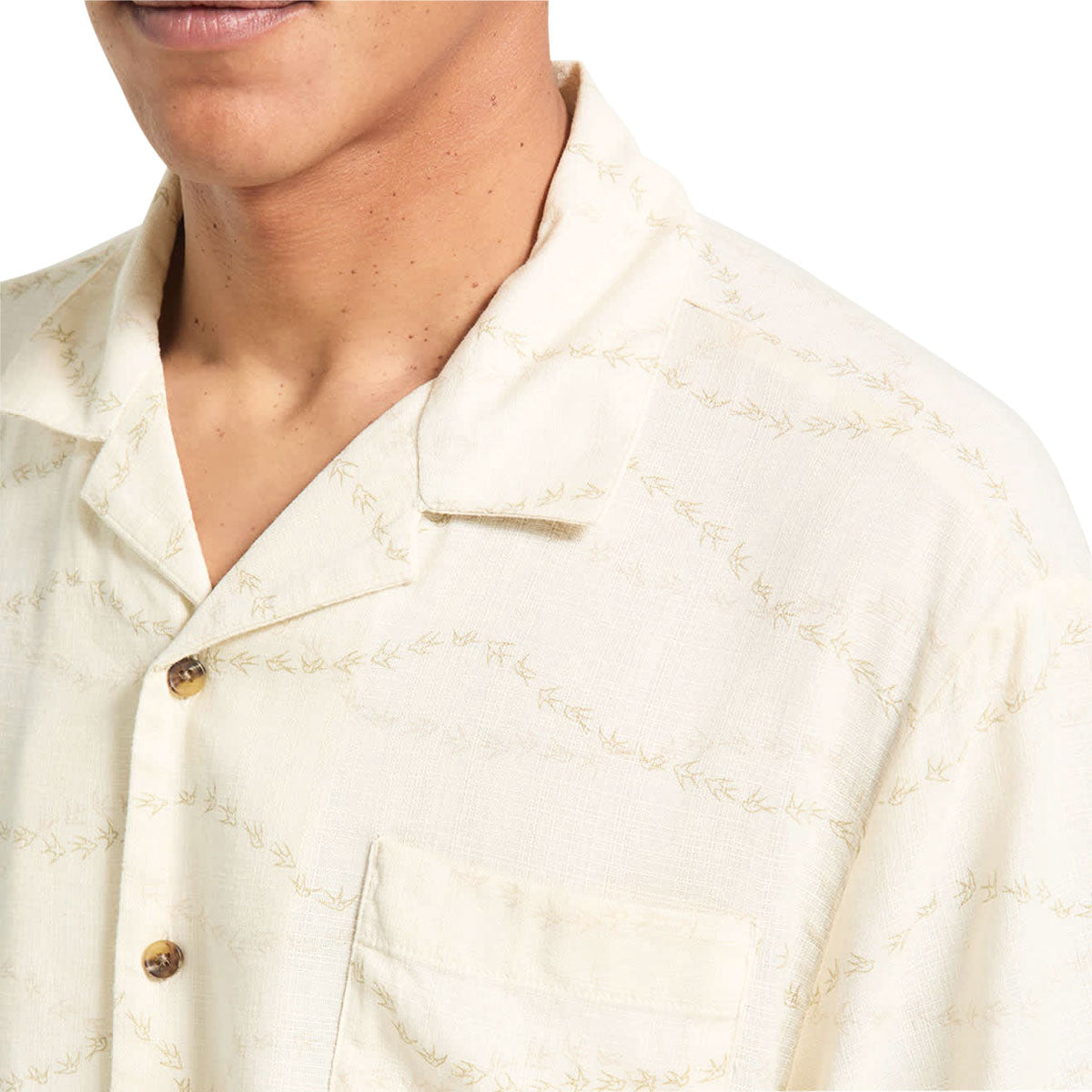 Brixton Bunker Slub Shirt - Whitecap/Black Swallows image 3