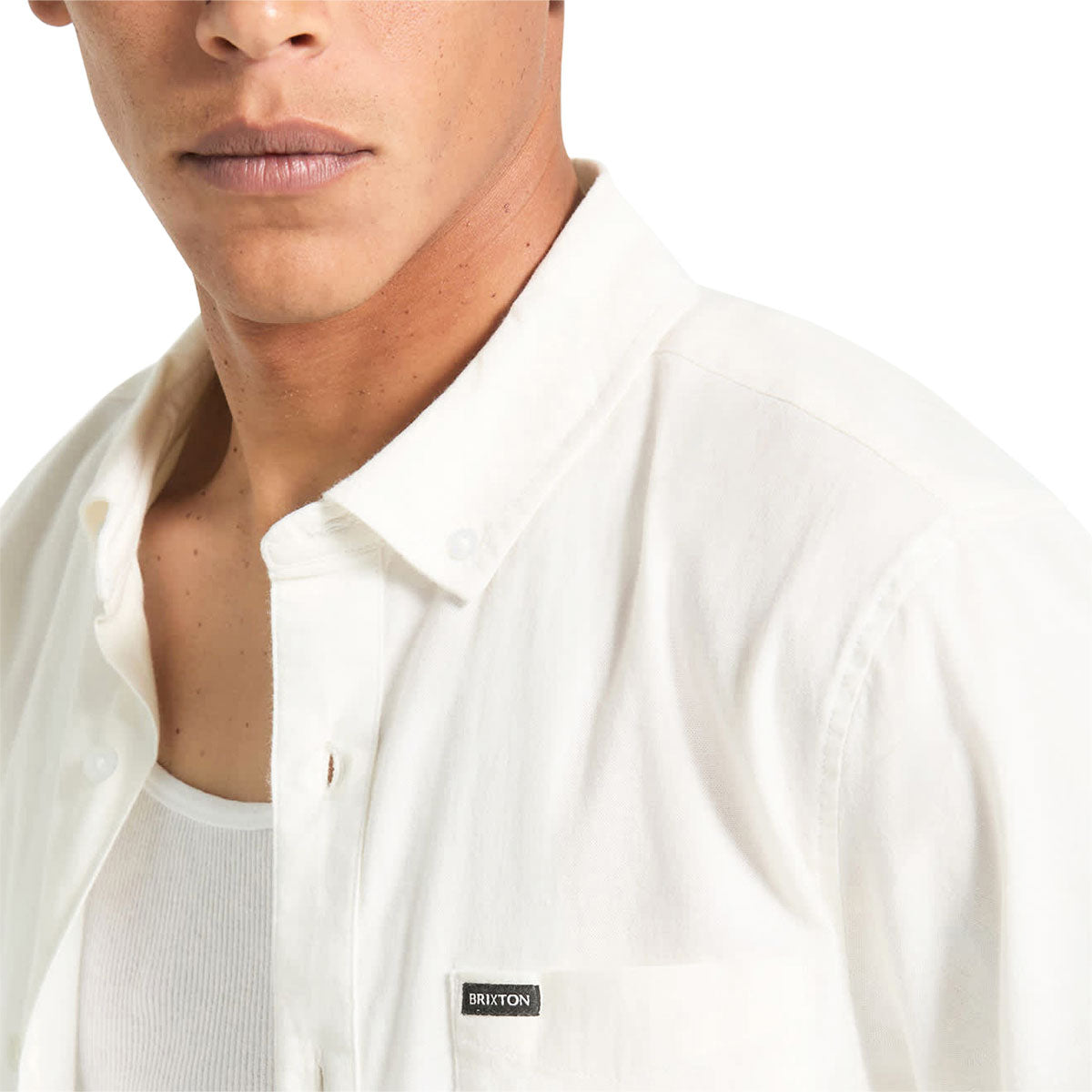 Brixton Sanford Oxford Shirt - Off White image 3