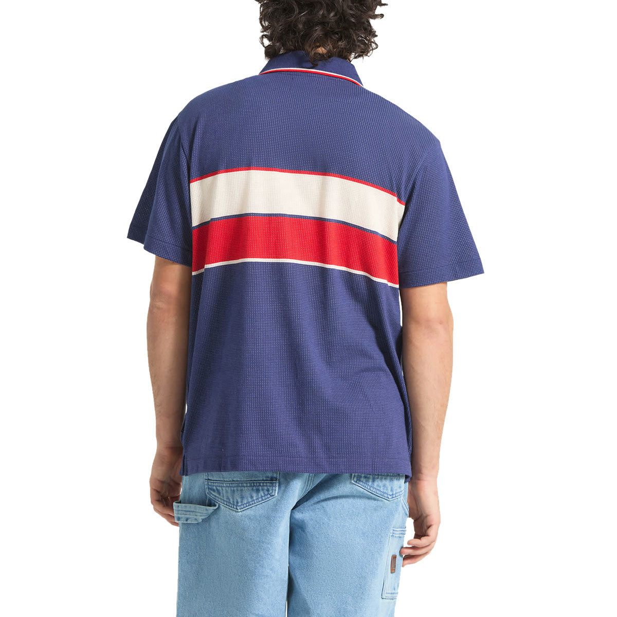 Brixton Bunker Mesh Shirt - Washed Navy image 3