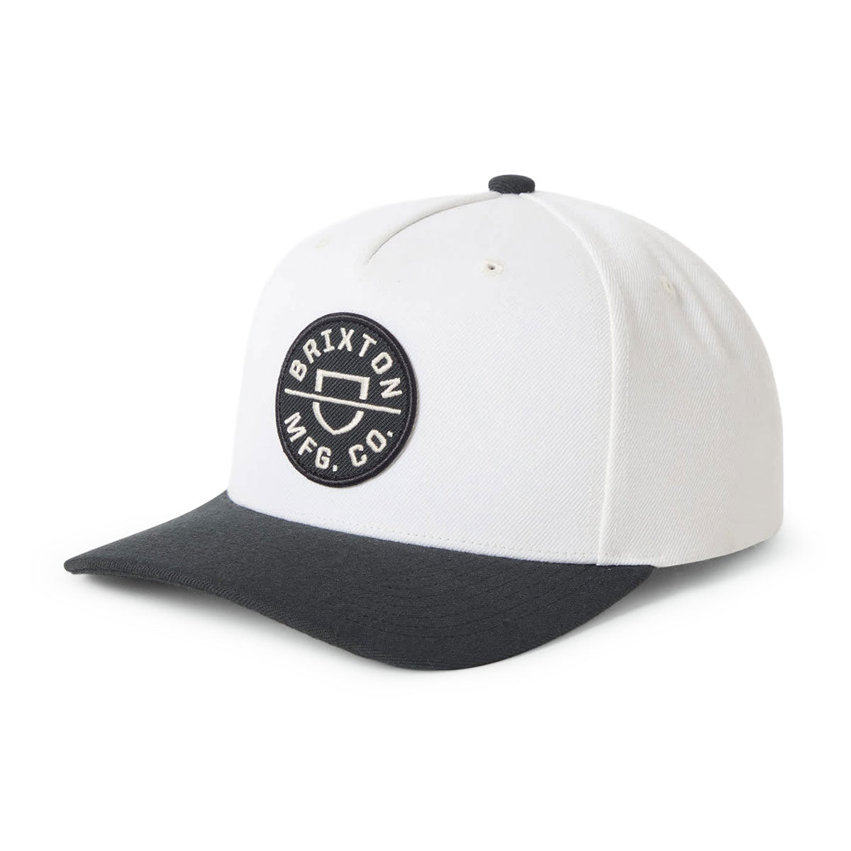 Brixton Crest C Mp Snapback Hat - Black/Off White image 1