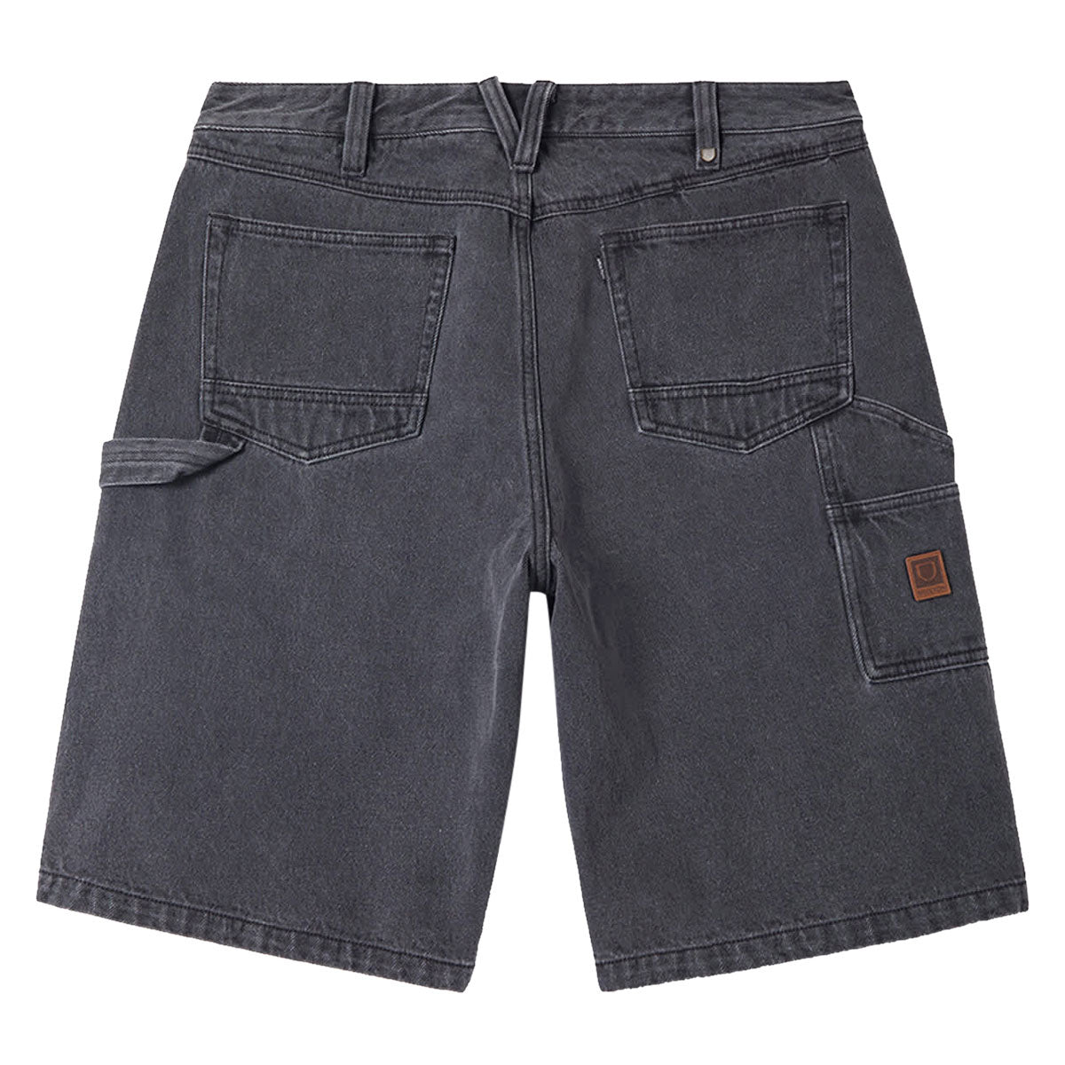 Brixton Builders Carpenter Baggy Shorts - Washed Black Denim image 2