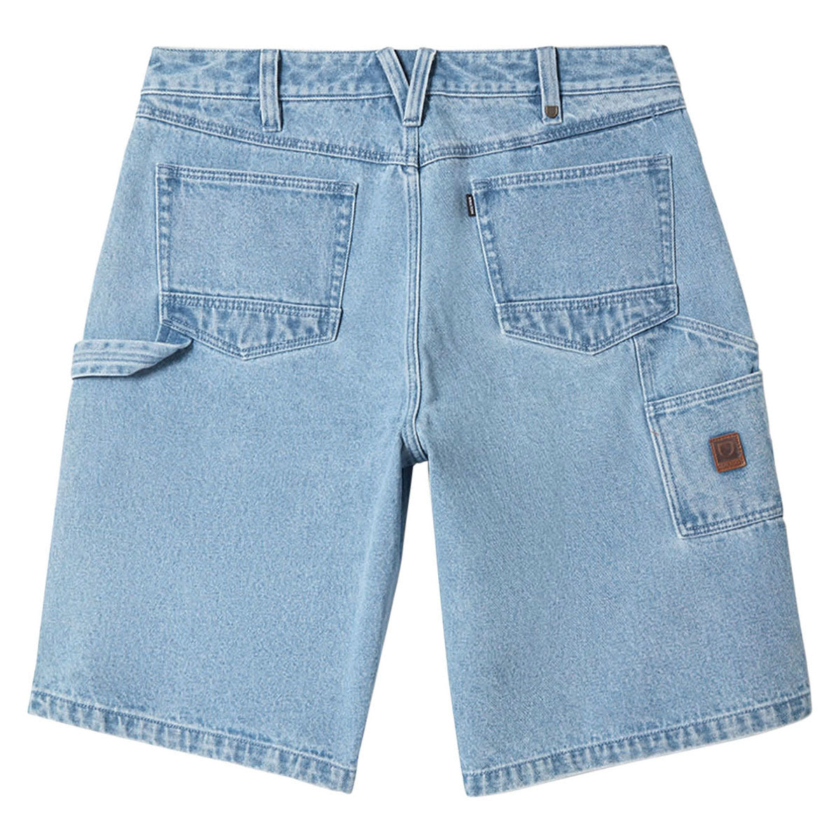 Brixton Builders Carpenter Baggy Shorts - Washed Blue Denim image 2