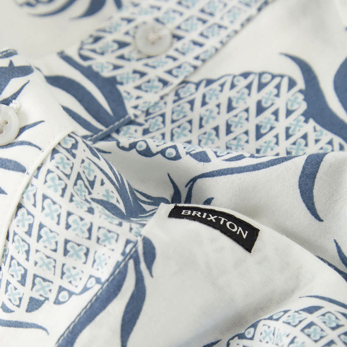 Brixton Charter Print Shirt - Off White Pineapple image 4