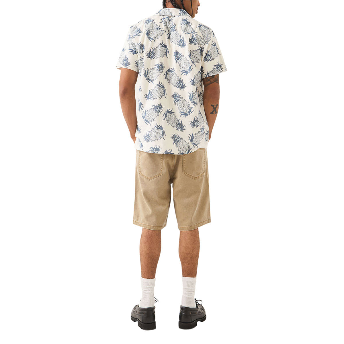 Brixton Charter Print Shirt - Off White Pineapple image 5