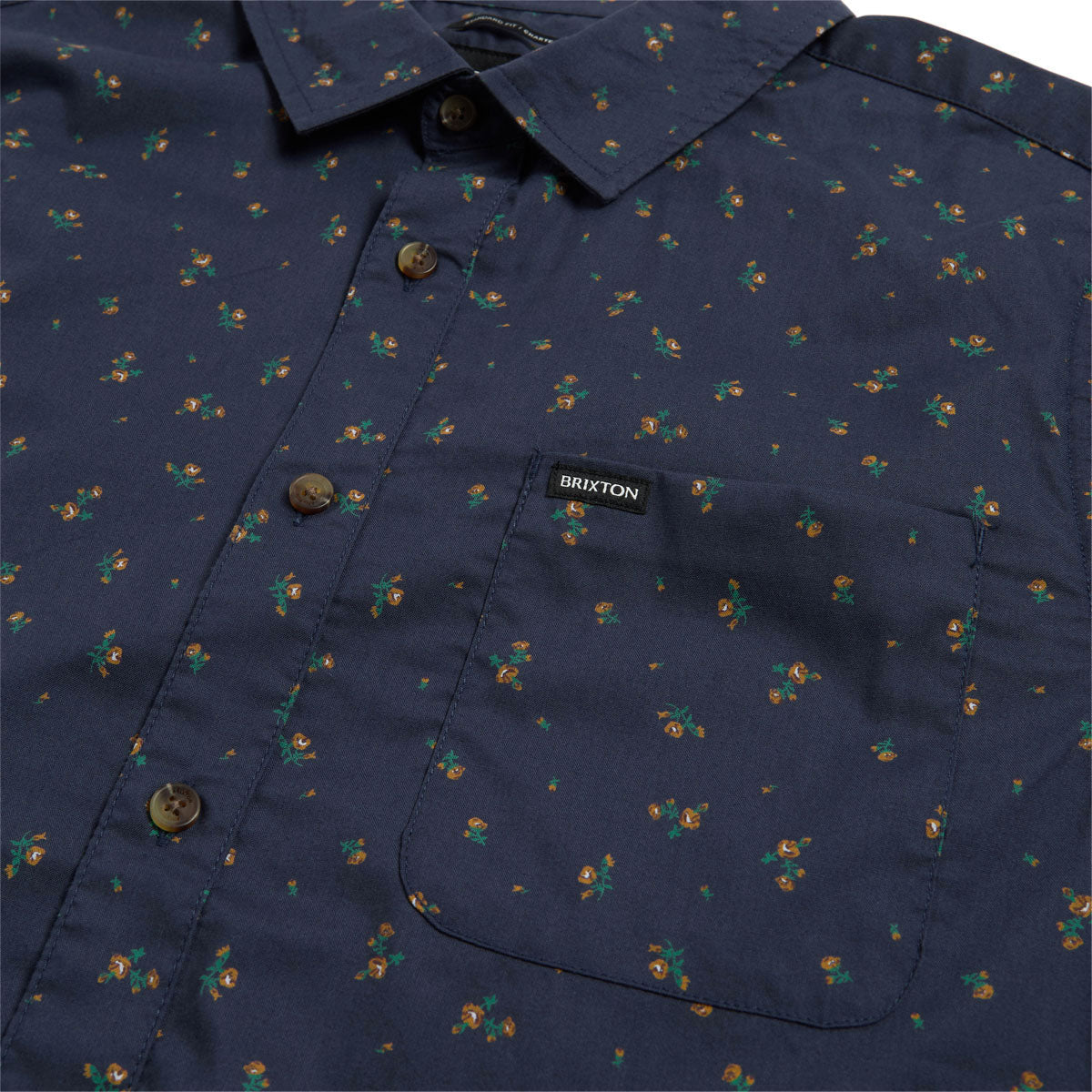 Brixton Charter Print Shirt - Washed Navy/Micro Floral image 2
