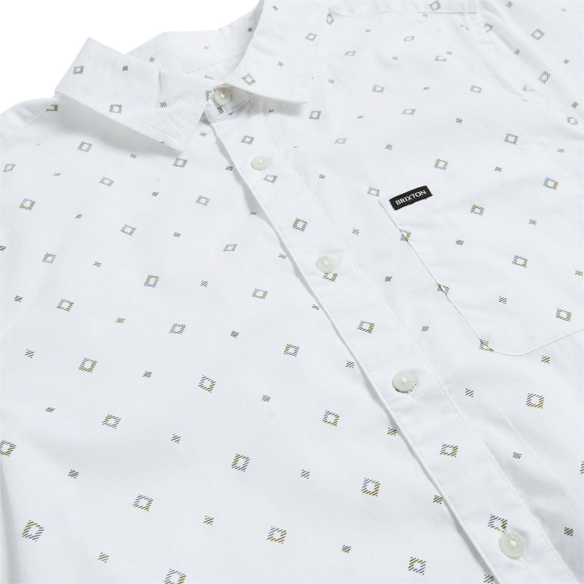 Brixton Charter Print Shirt - White/Geo image 3