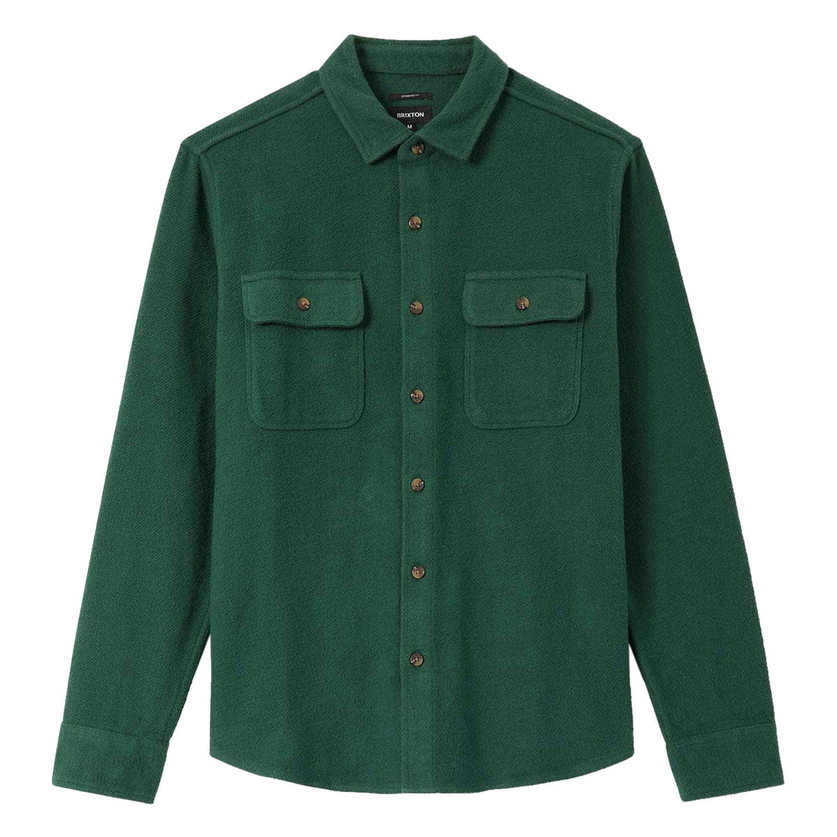 Brixton Bowery Textured Twill Over Shirt - Primal Green image 1