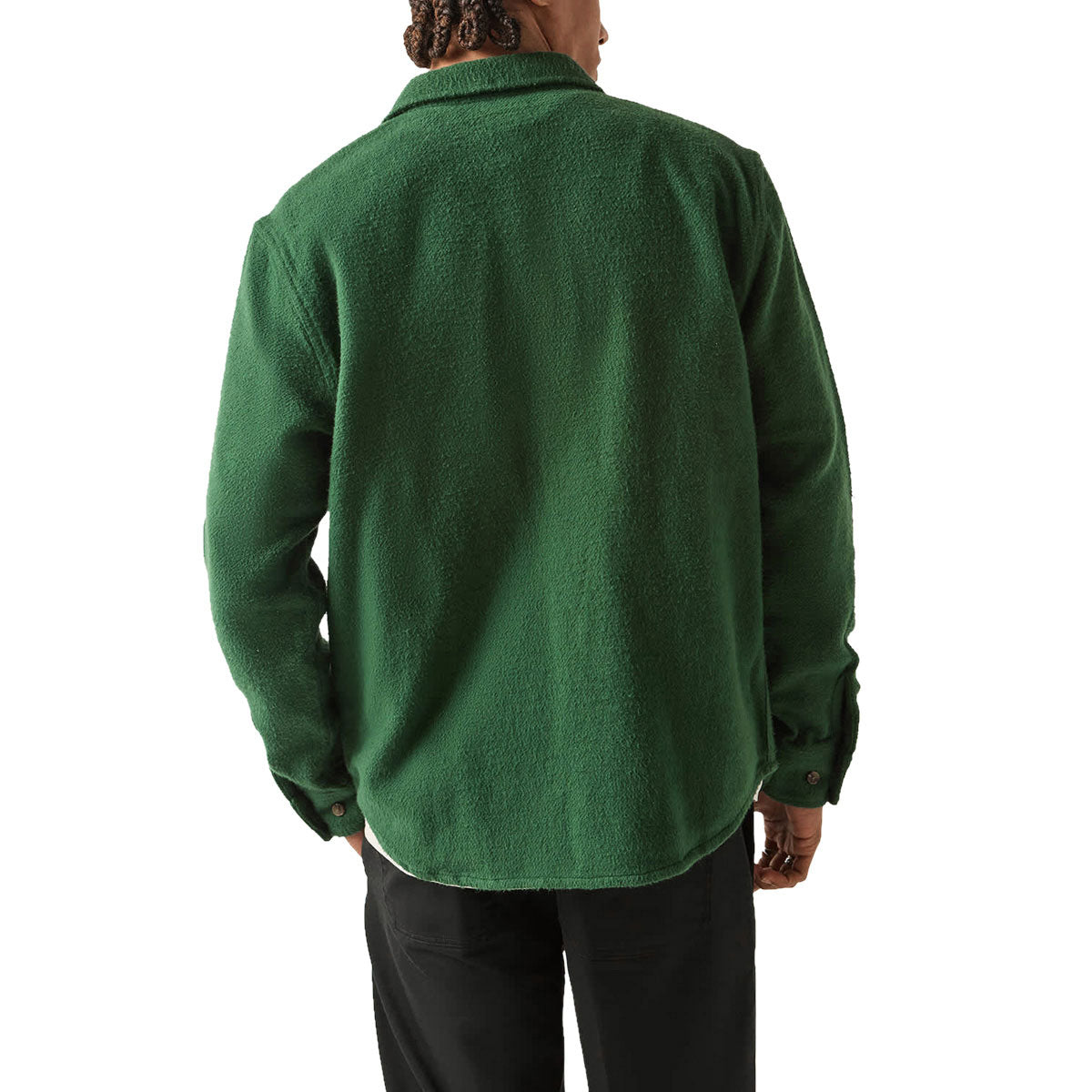 Brixton Bowery Textured Twill Over Shirt - Primal Green image 3