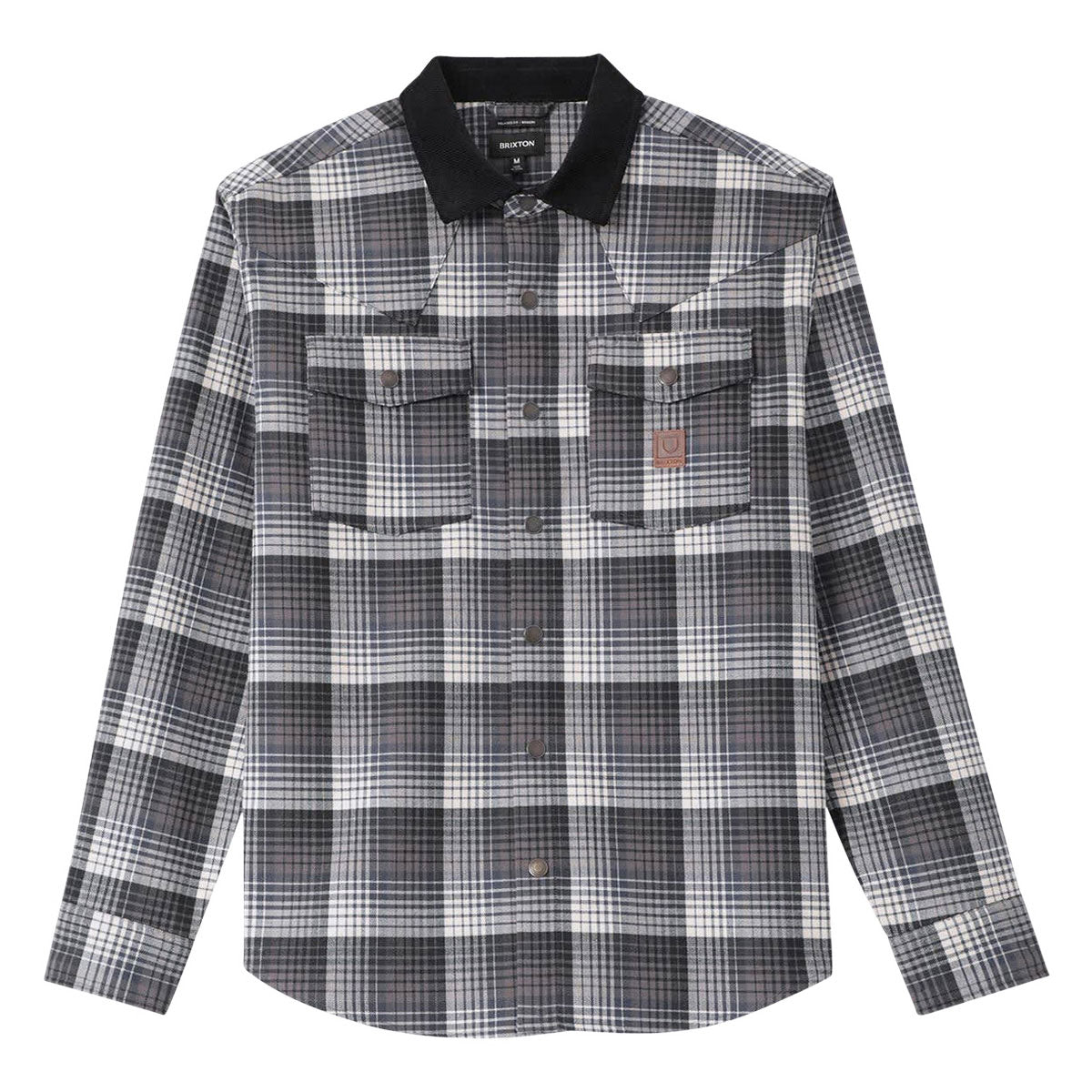 Brixton Bowery Builders Ranch Perf Flannel Shirt - Black/Navy image 1