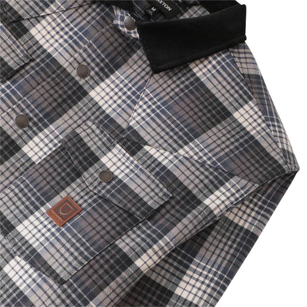 Brixton Bowery Builders Ranch Perf Flannel Shirt - Black/Navy image 5