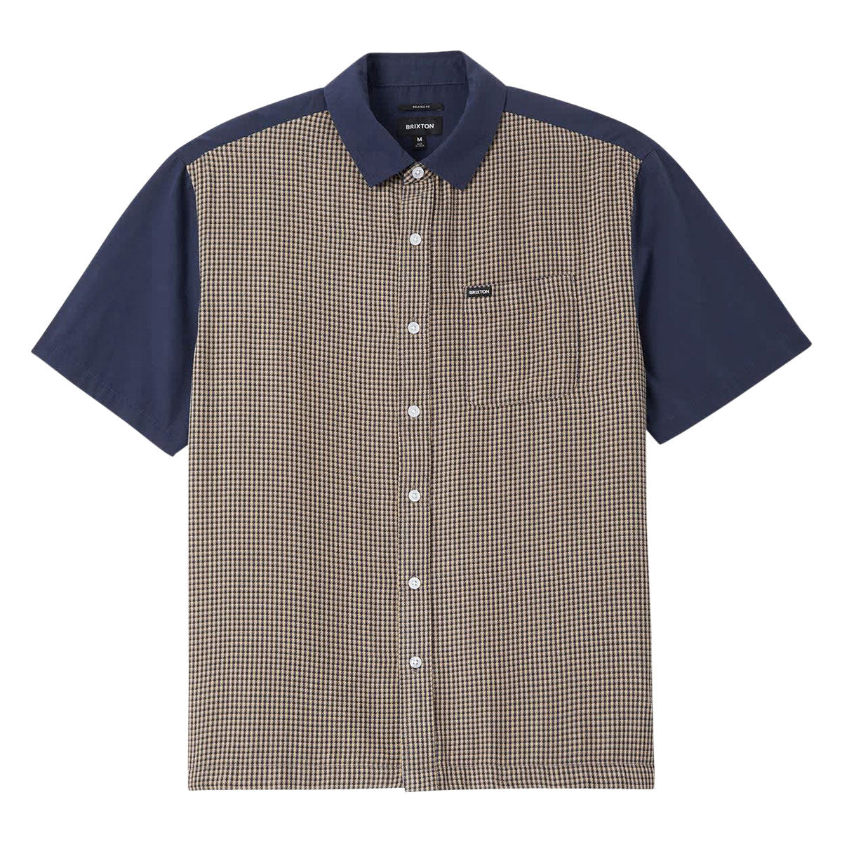 Brixton Cru Woven Shirt - Classic Navy Color Blocked image 1