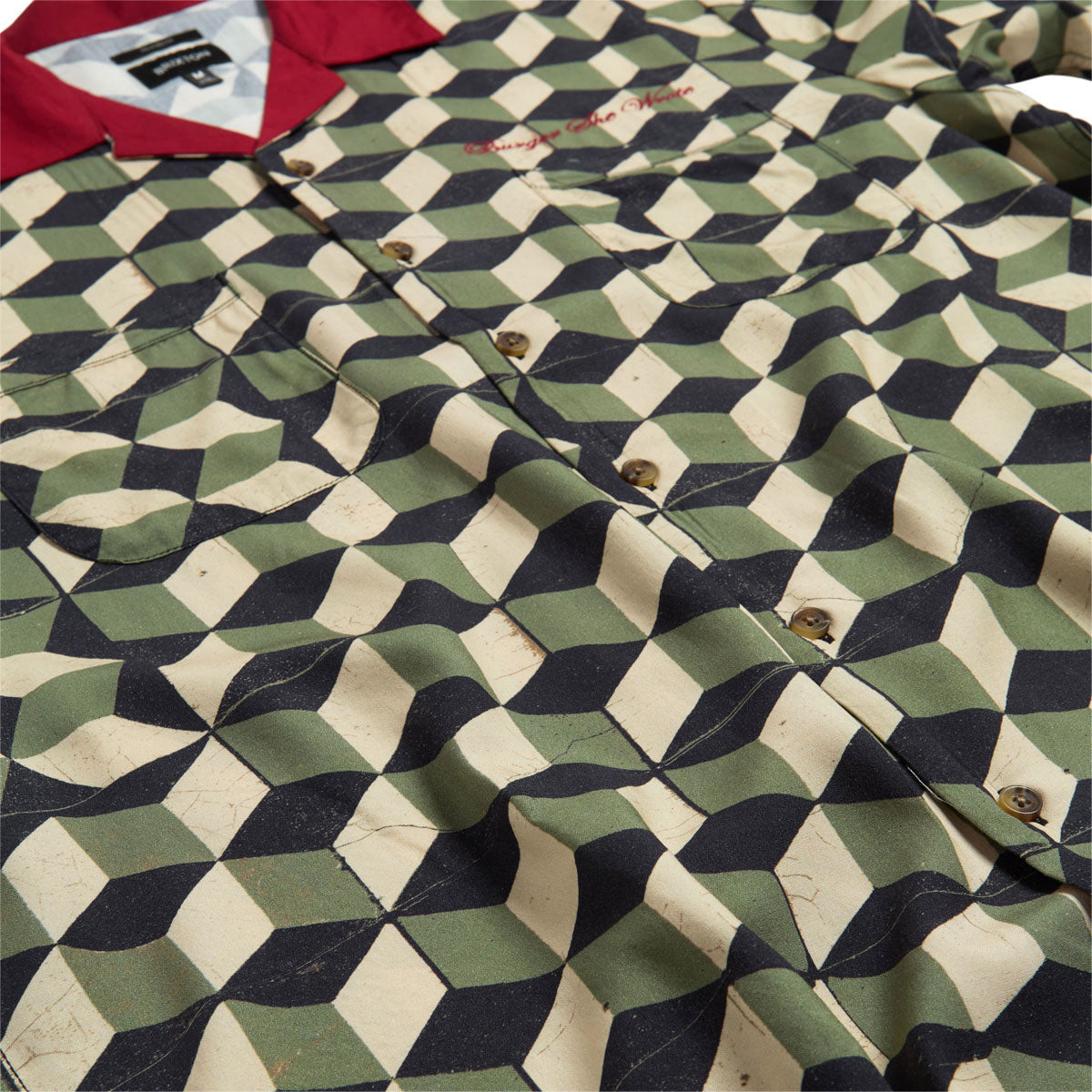 Brixton Burger She Wrote Shirt - Black/Green Tile image 3