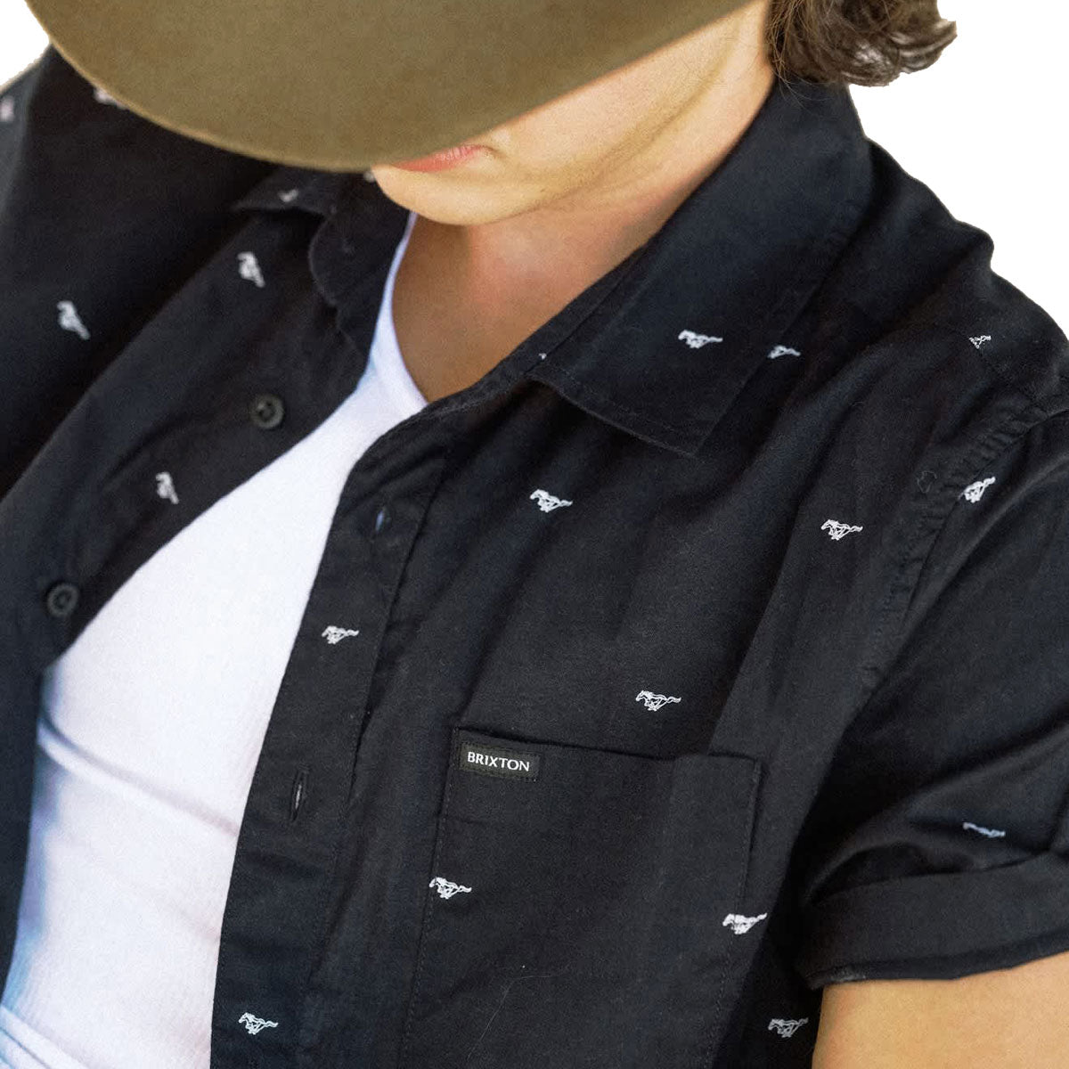Brixton x Ford Mustang Shirt - Mustang/Burnt Rubber image 5