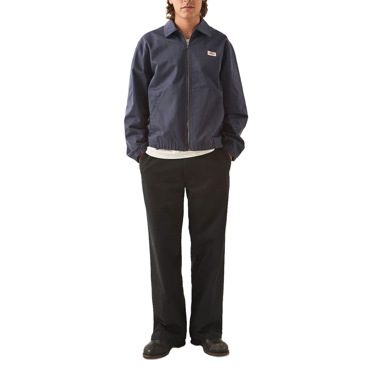 Brixton Trademark Lightweight Garage Jacket - Washed Navy image 3