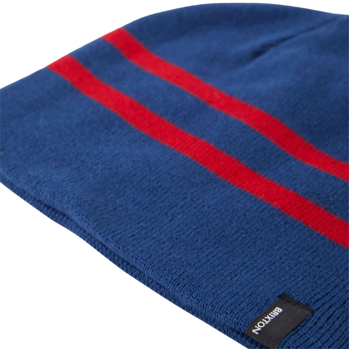Brixton Skully Beanie - Navy/Red Stripe image 2