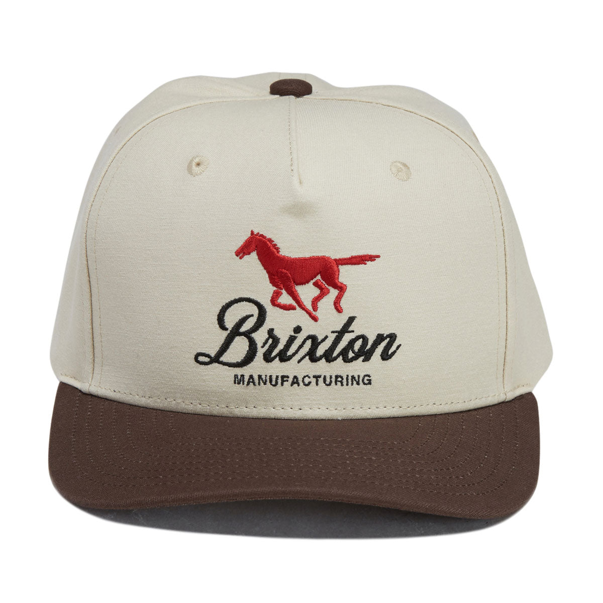 Brixton Leisure Snapback Hat - Khaki/Coco image 5