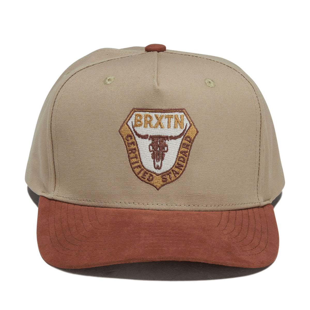 Brixton Fraser Snapback Hat - Olive Stone image 5