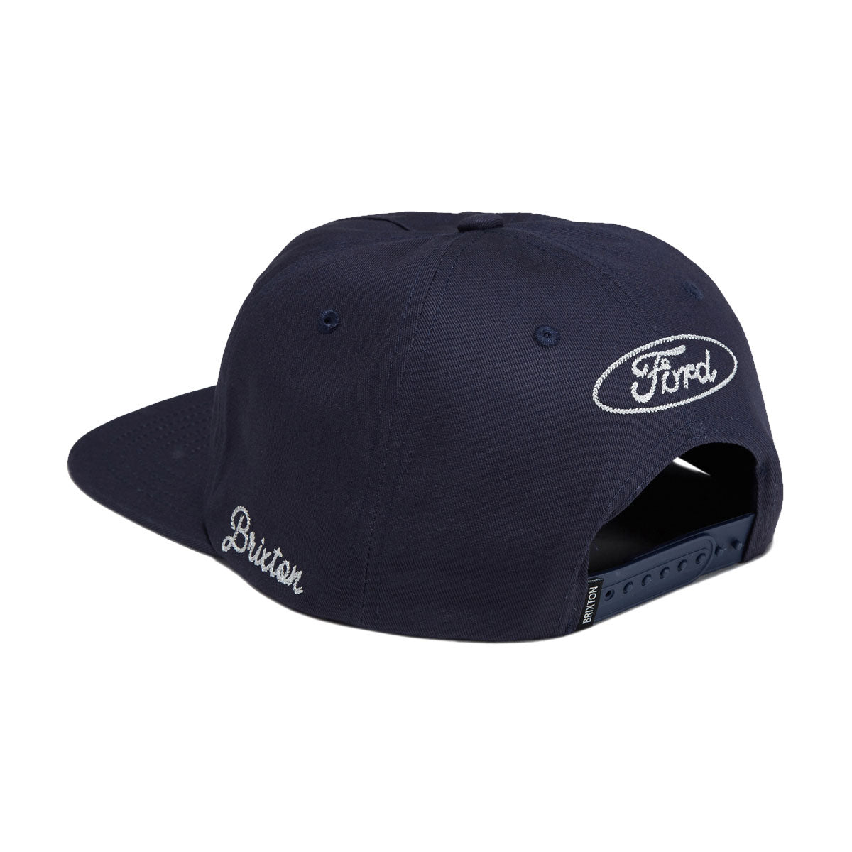 Brixton x Ford Built Tough Snapback Hat - American Navy/Wimbledon White image 2