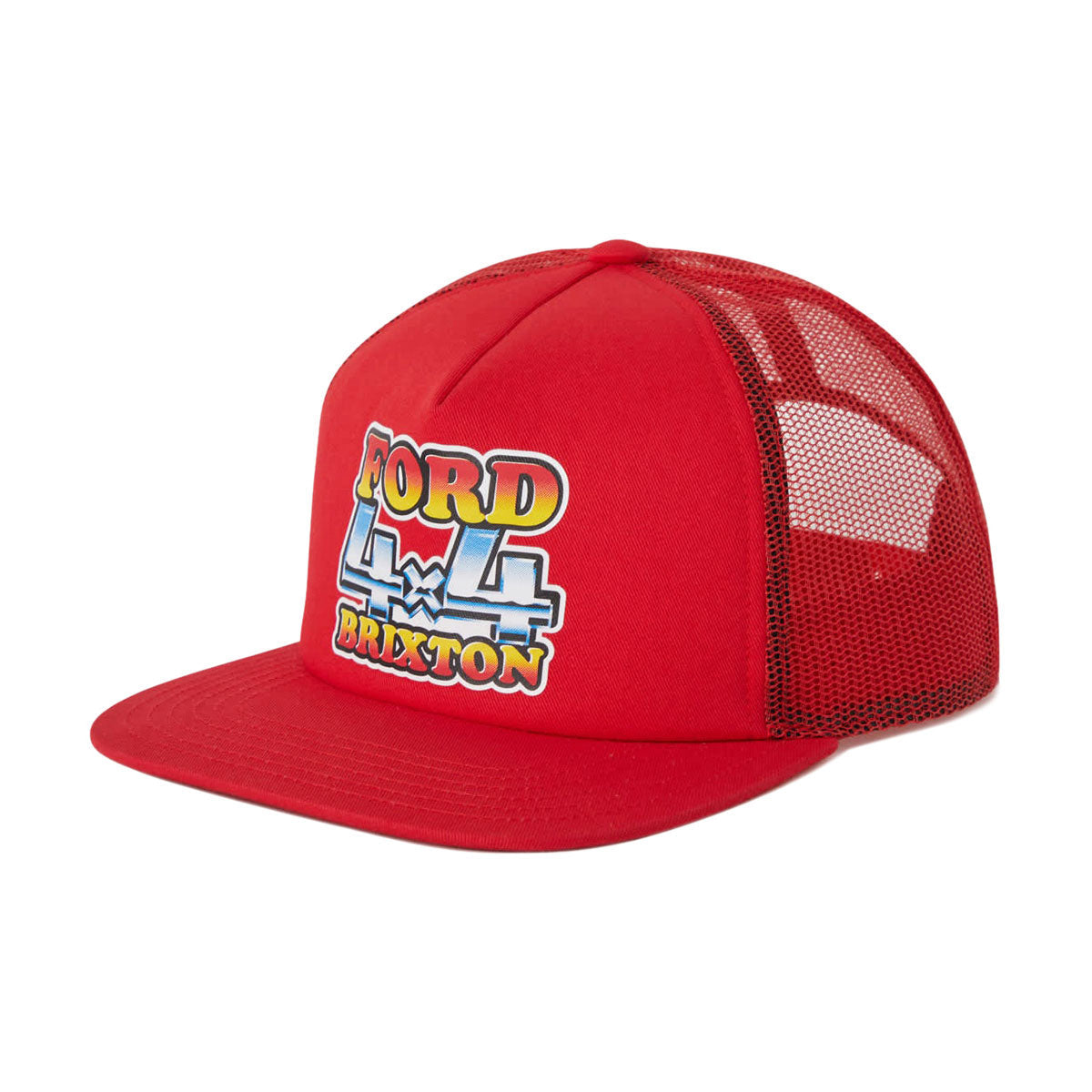 Brixton x Ford 4x4 Chrome Trucker Hat - Rangoon Red image 1