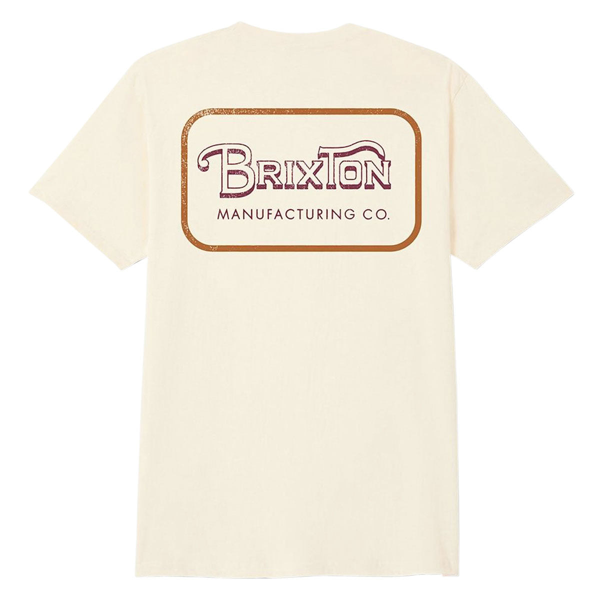 Brixton Grade T-Shirt - Cream/Burgundy/Rust image 2