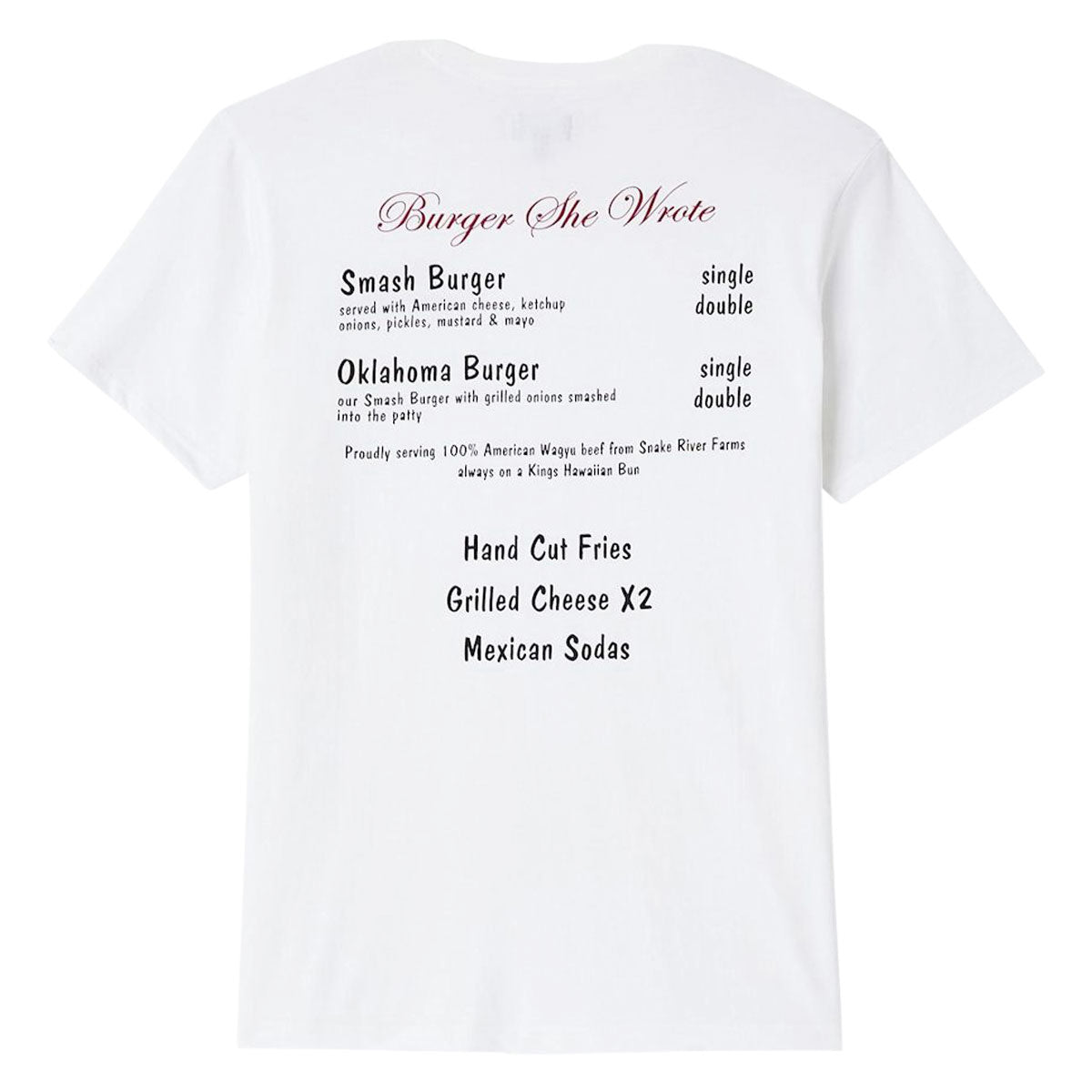 Brixton Burger She Wrote Pocket T-Shirt - White image 2