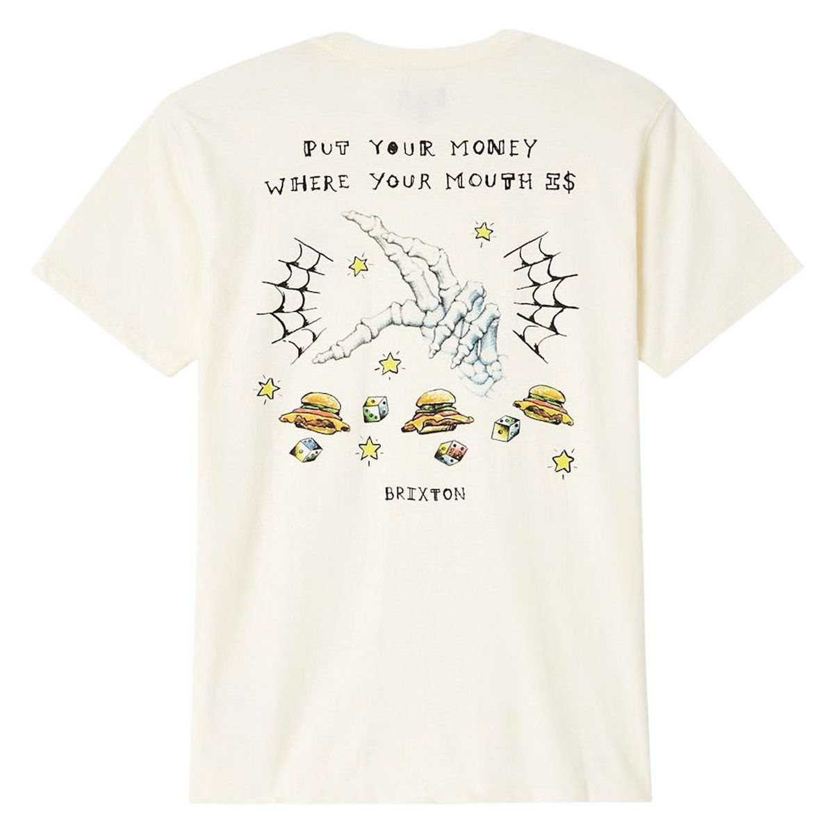 Brixton Burger She Wrote T-Shirt - Natural image 1