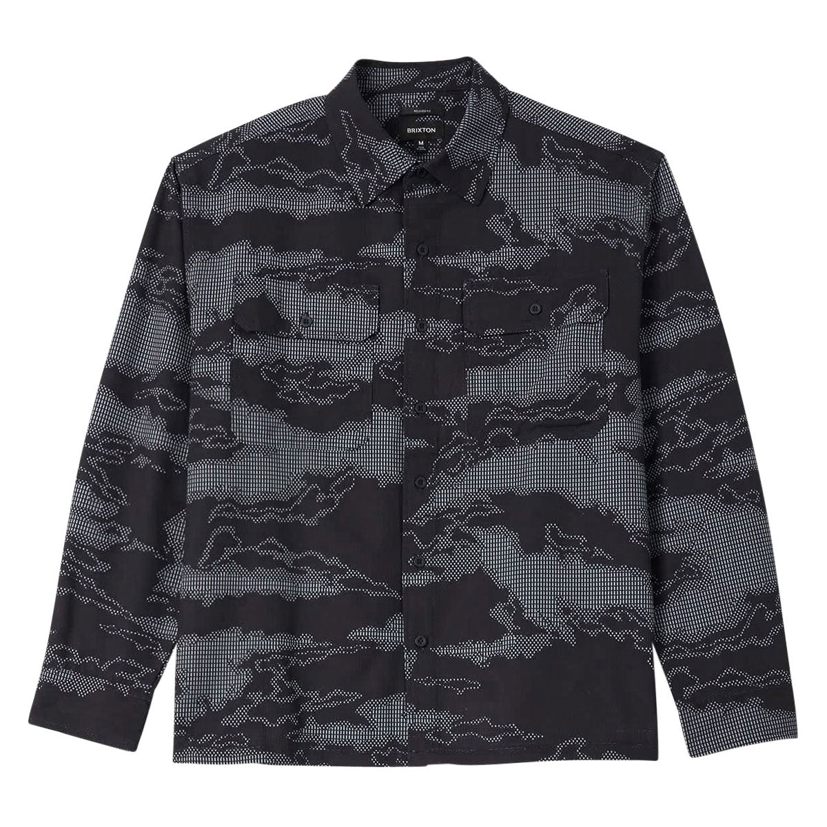 Brixton Journey Lightweight Long Sleeve Woven Shirt - Black Camo image 1
