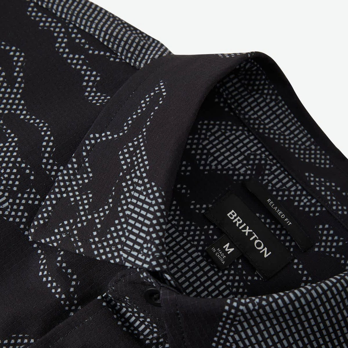Brixton Journey Lightweight Long Sleeve Woven Shirt - Black Camo image 3