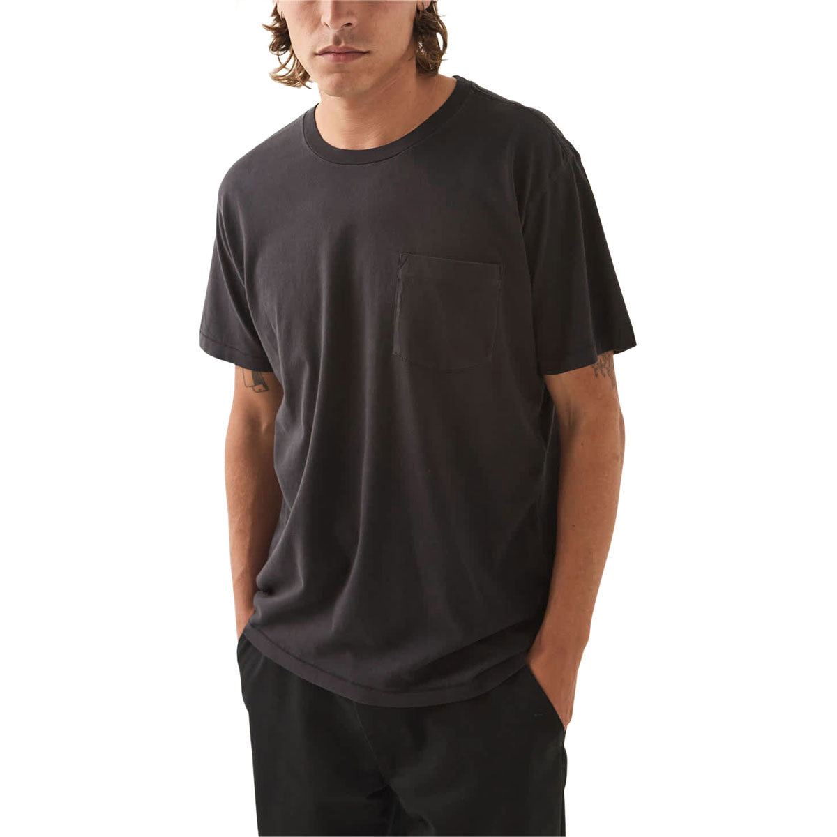 Brixton Baseline Pocket T-Shirt - Black image 2