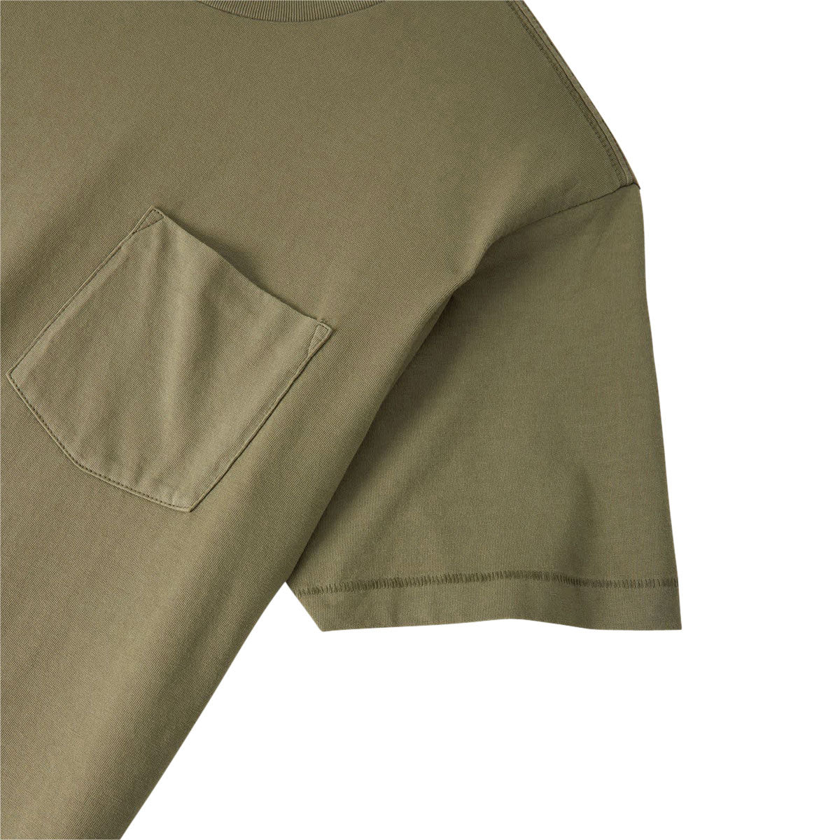 Brixton Baseline Pocket T-Shirt - Olive Surplus Vintage Wash image 2
