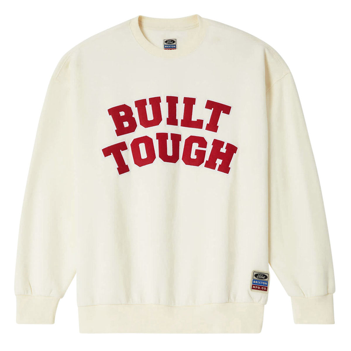 Brixton x Ford Built Tough Crew Sweatshirt - Wimbledon White image 1