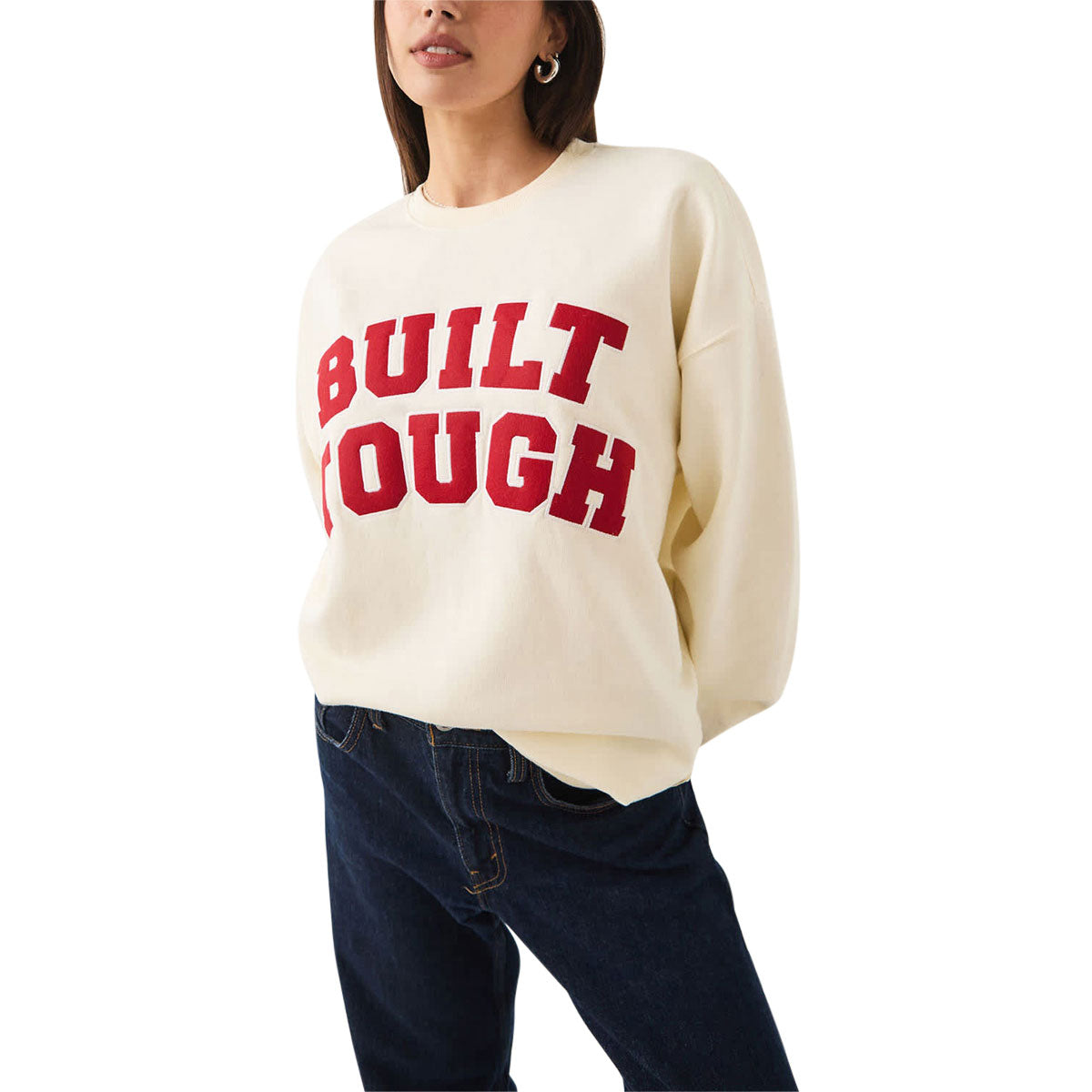 Brixton x Ford Built Tough Crew Sweatshirt - Wimbledon White image 2