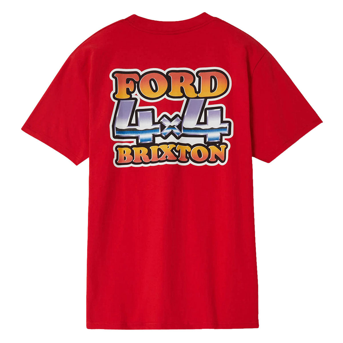 Brixton x Ford 4x4 Chrome T-Shirt - Rangoon Red image 2