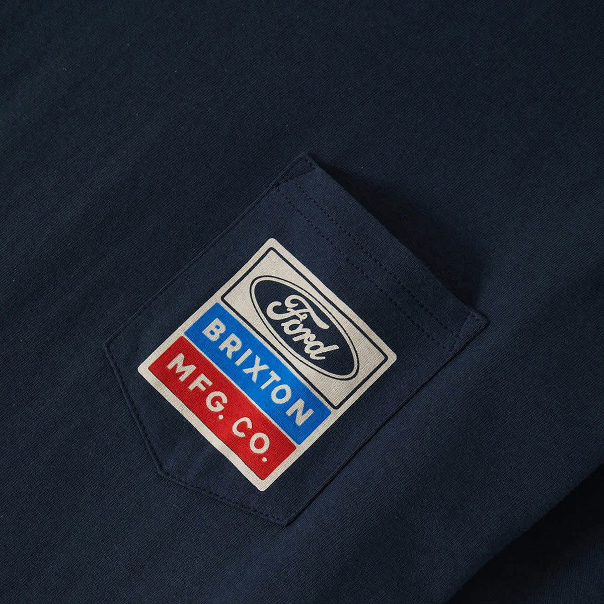 Brixton x Ford Service Dept Pocket T-Shirt - American Navy image 3