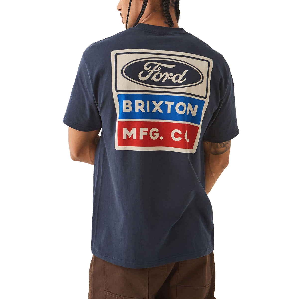 Brixton x Ford Service Dept Pocket T-Shirt - American Navy image 5