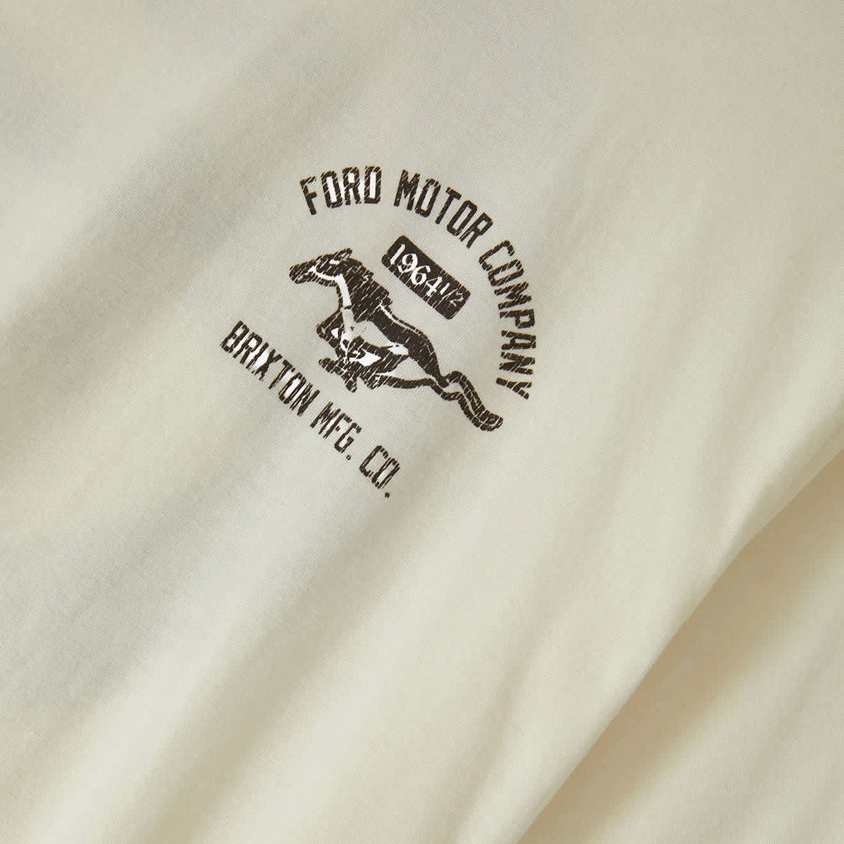 Brixton x Ford Mustang Ringer T-Shirt - Wimbledone White/Burnt Rubber image 4