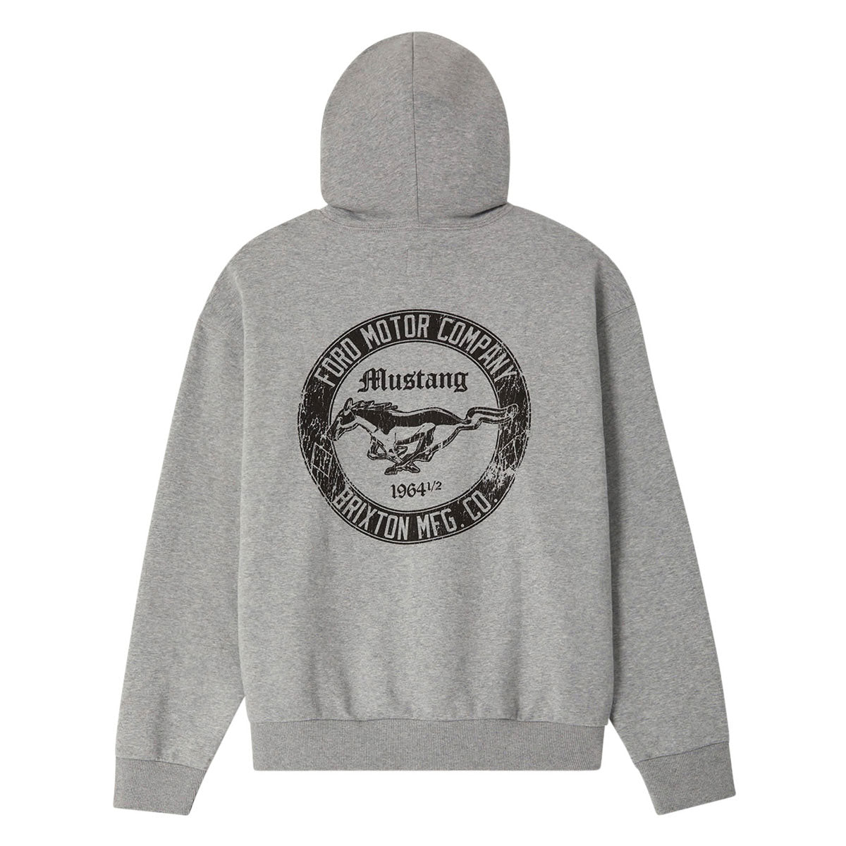 Brixton x Ford Mustang Hoodie - Heather Grey image 1