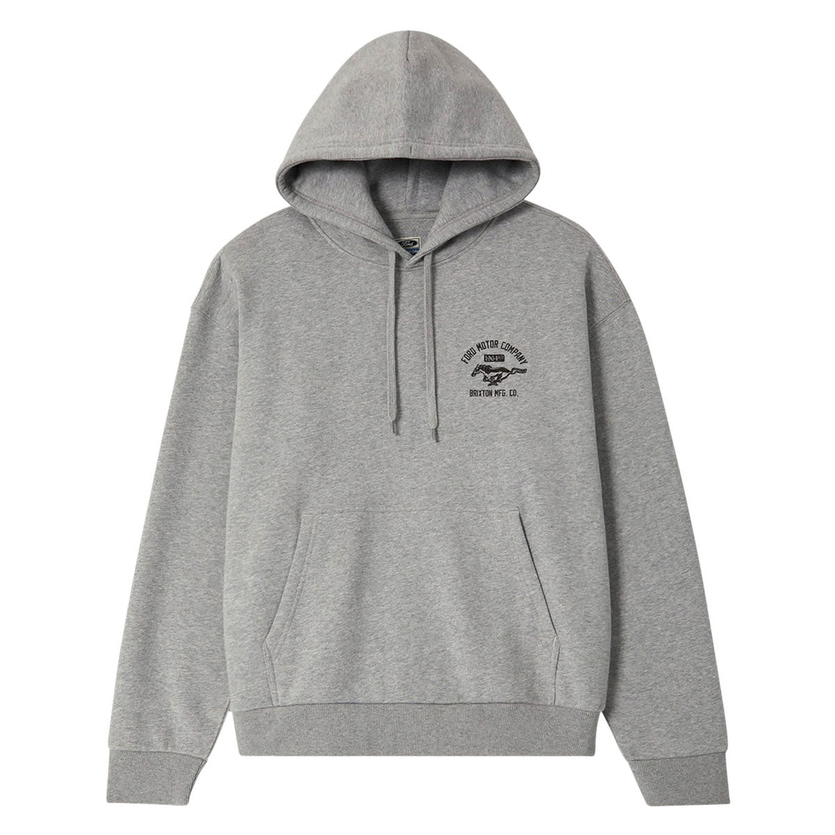 Brixton x Ford Mustang Hoodie - Heather Grey image 2