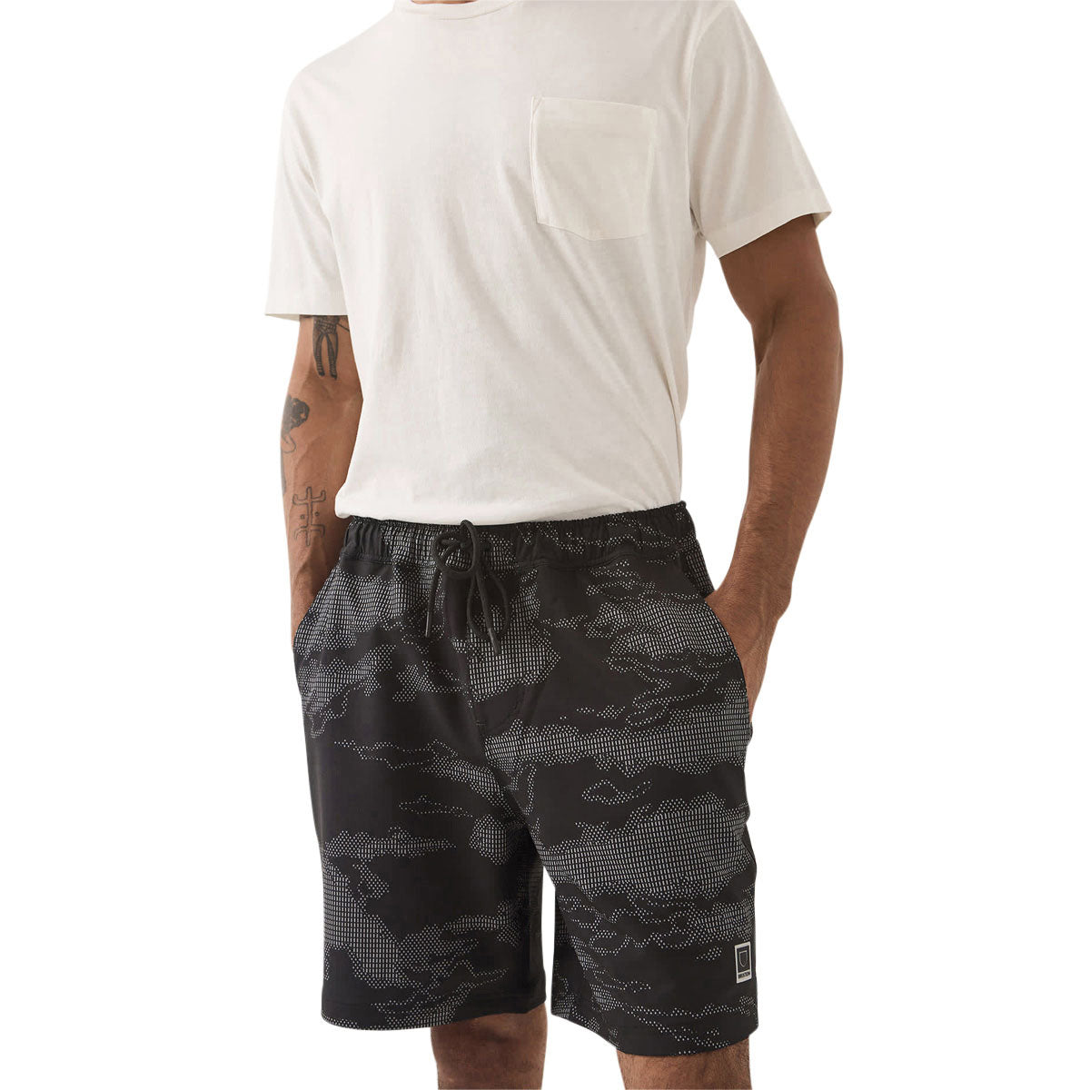 Brixton Journey Active Shorts - Black Camo image 3