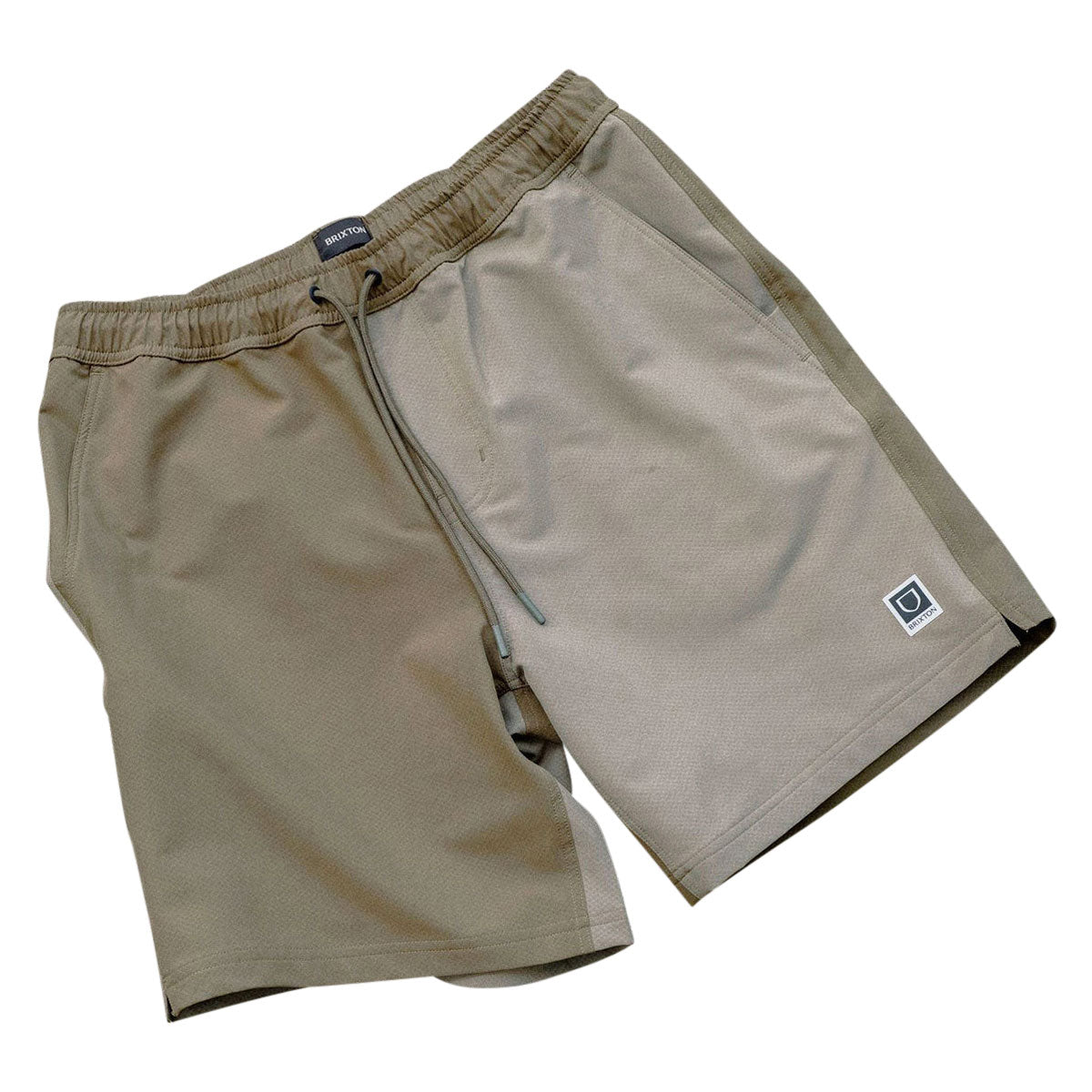 Brixton Journey Active Shorts - Dark Olive/Olive Surplus image 3