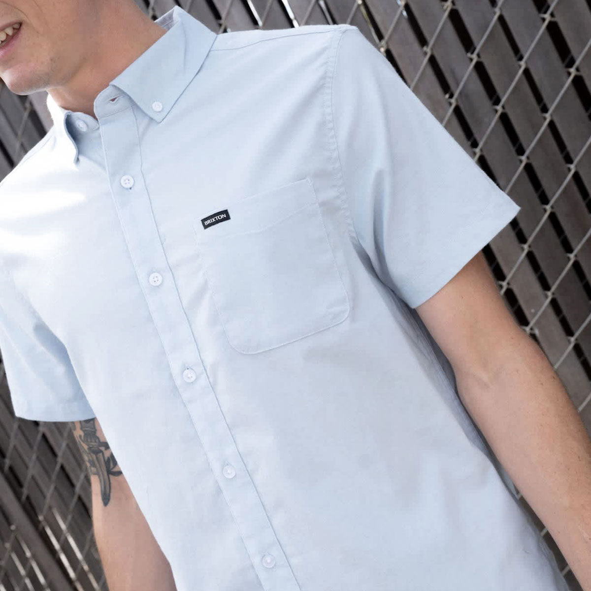 Brixton Sanford Oxford Shirt - Dusty Blue image 2