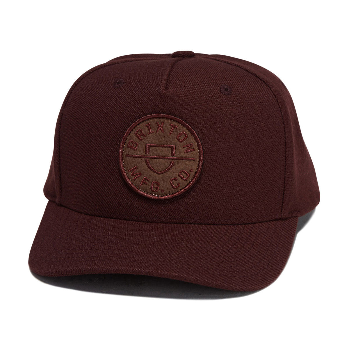 Brixton Crest C Mp Snapback Hat - Dark Brick/Brown image 1