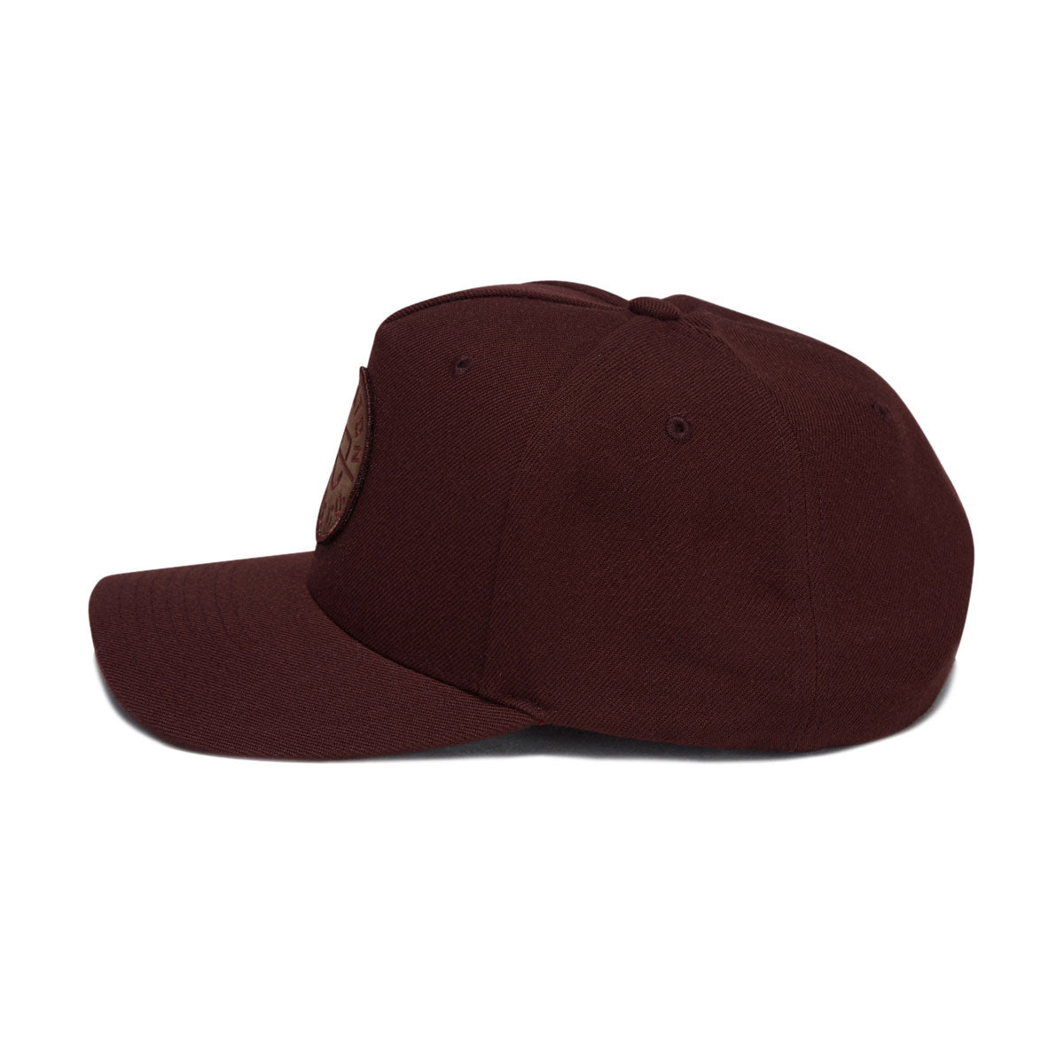 Brixton Crest C Mp Snapback Hat - Dark Brick/Brown image 3