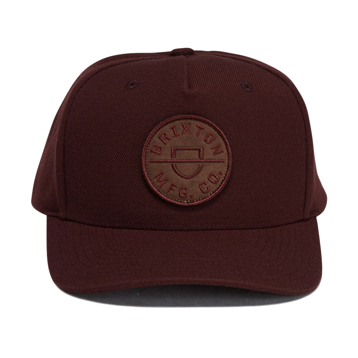 Brixton Crest C Mp Snapback Hat - Dark Brick/Brown image 5