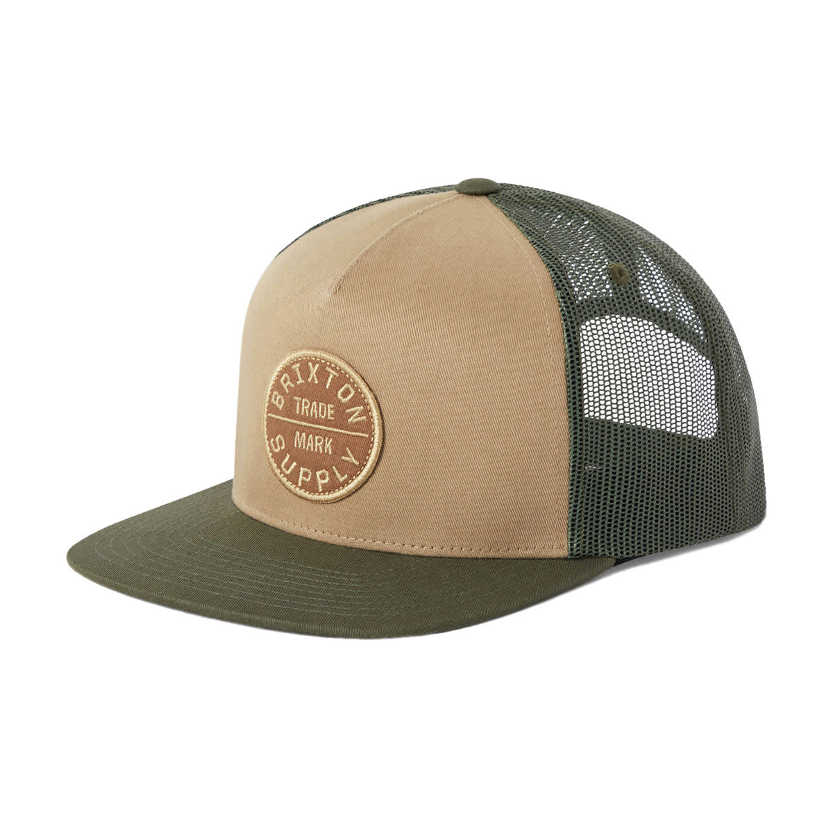 Brixton Oath Mp Trucker Hat - Khaki/Dark Olive image 1