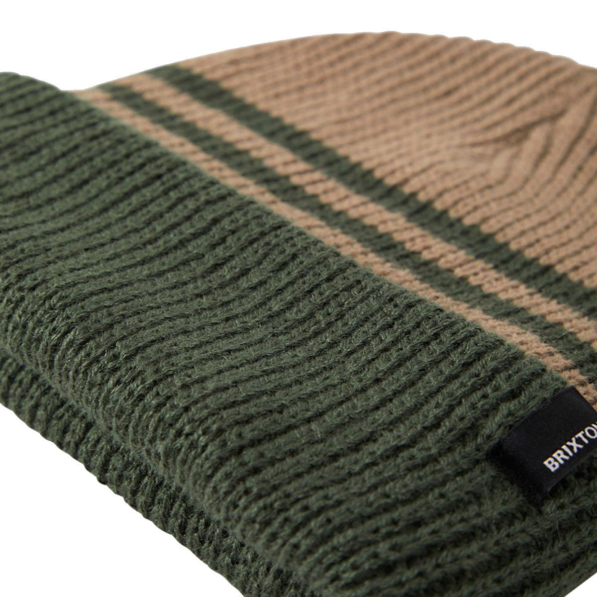 Brixton Chunky Heist Beanie - British Khaki/Dark Olive image 2