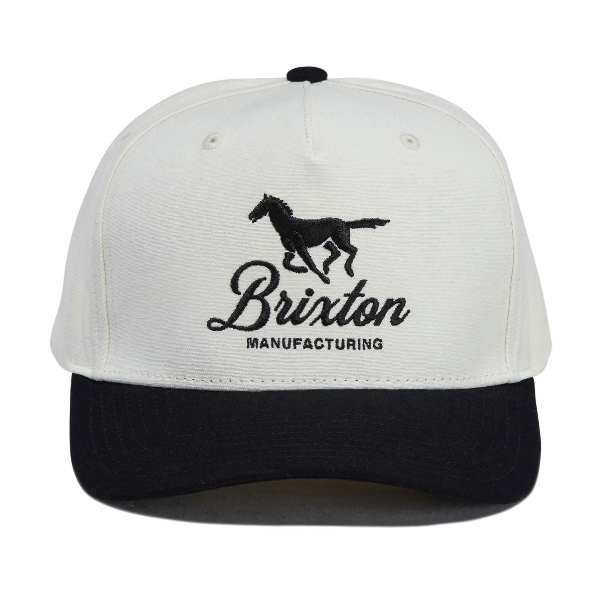 Brixton Leisure Snapback Hat - Off White/Black image 5