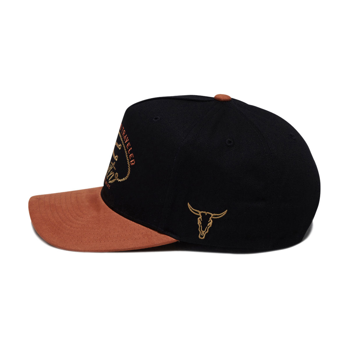 Brixton Trails Snapback Hat - Black/Red Earth image 3